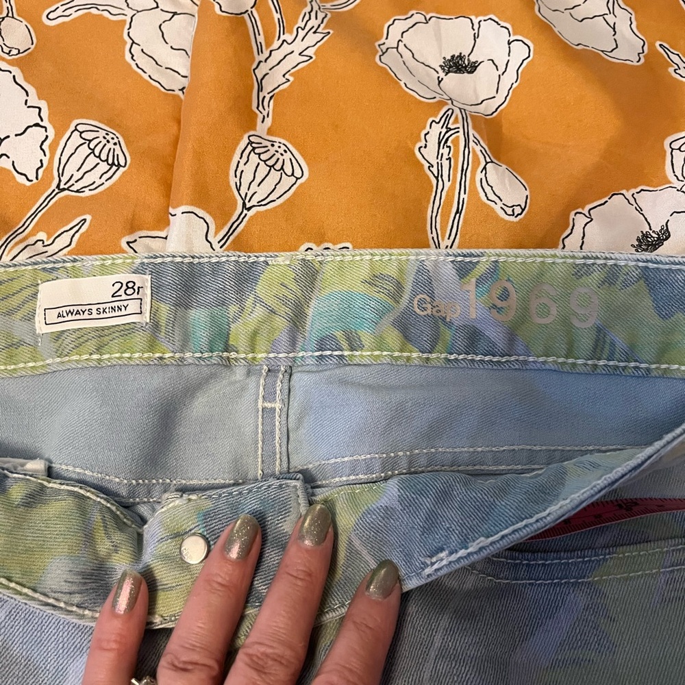 Tropical  Patterned Jeans - Picture 2 of 4